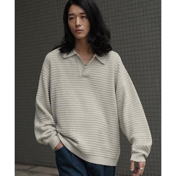 「WYM LIDNM」 長袖ニット M ホワイト メンズ