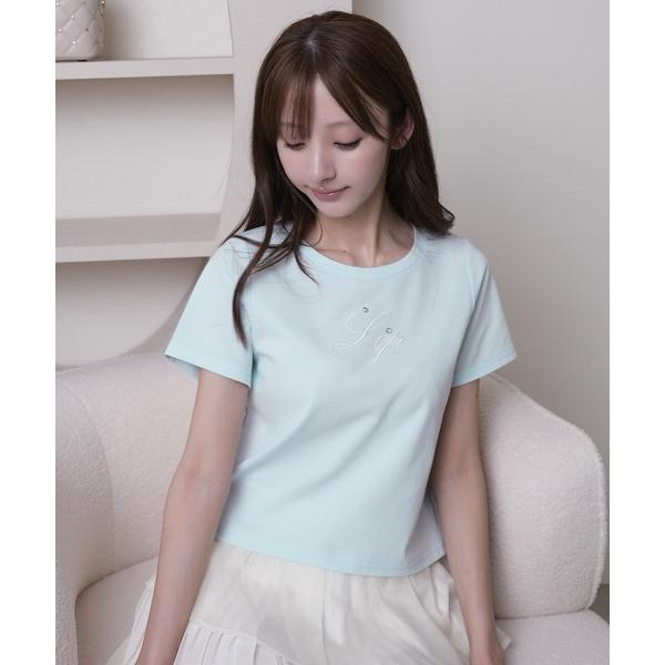 tシャツ 半袖 LIPロゴアクセントTシャツ レディース