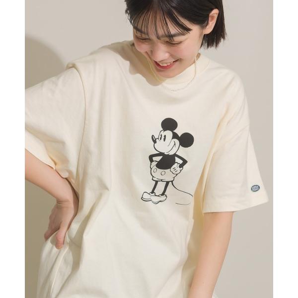 tシャツ 半袖 「DISCUS」Disney／Tシャツ オーバーサイズミッキープリント半袖Tシャツ(1) レディース