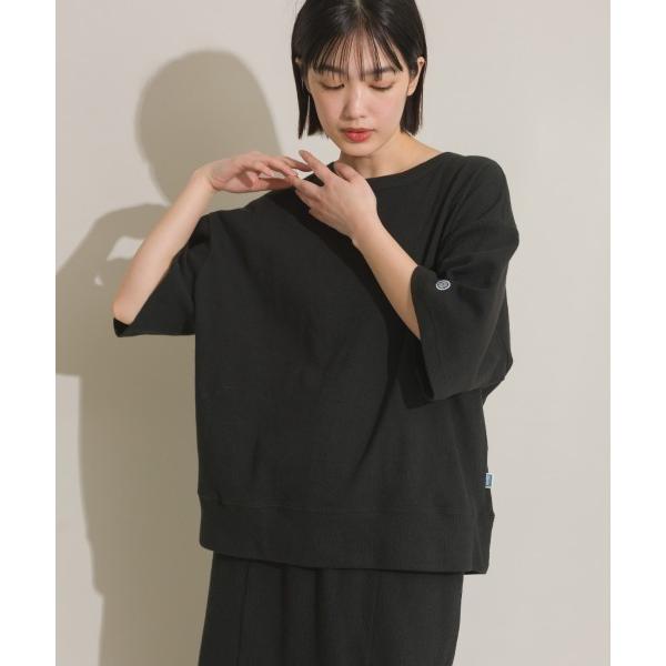 tシャツ 半袖 「OMNES」「DISCUS」 別注 カット楊柳 半袖Tシャツ レディース