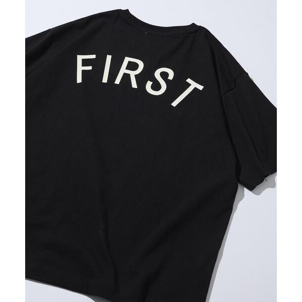 tシャツ Firsthand/ファーストハンド 6オンス フロントロゴ 刺繍 クルーネックTシャツ / バック プリントTシャツ PRINT ROUND FIRST メンズ