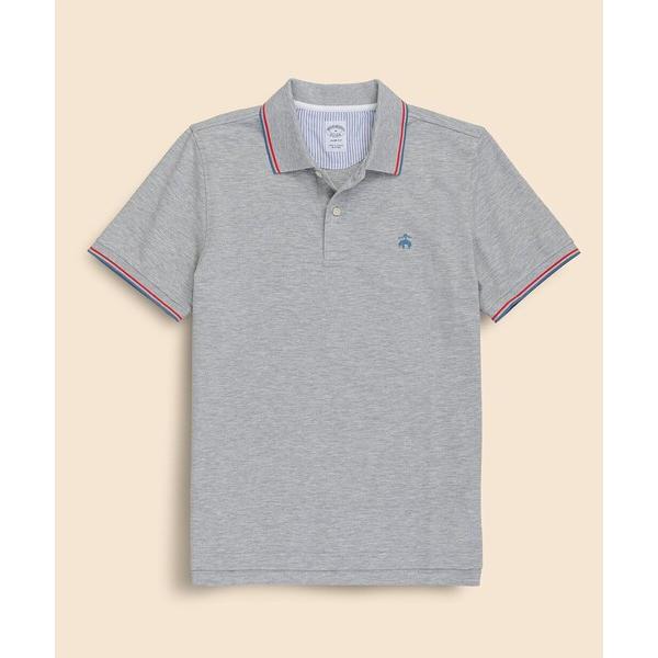 ポロシャツ 半袖 コットン　ストレッチピケ　GFロゴ　ティップド　ポロシャツ　Slim Fit メンズ
