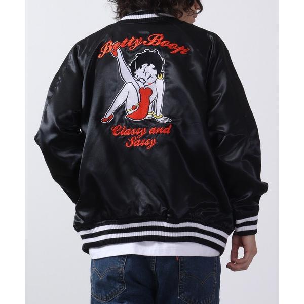 「BETTY BOOP」 スカジャン LL ブラック メンズ