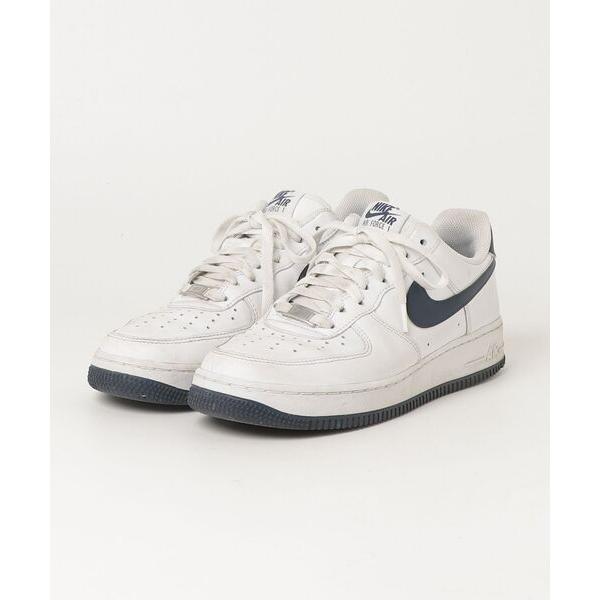 「NIKE」 ローカットスニーカー 26.5cm ホワイト×ネイビー メンズ