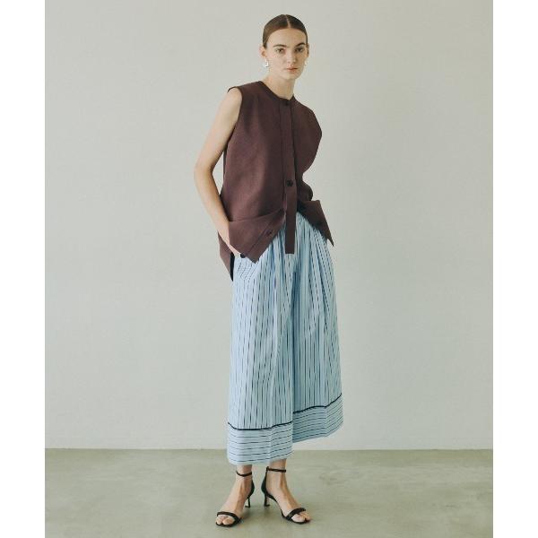 ワイドパンツ パンツ ミックスストライプパンツ レディース