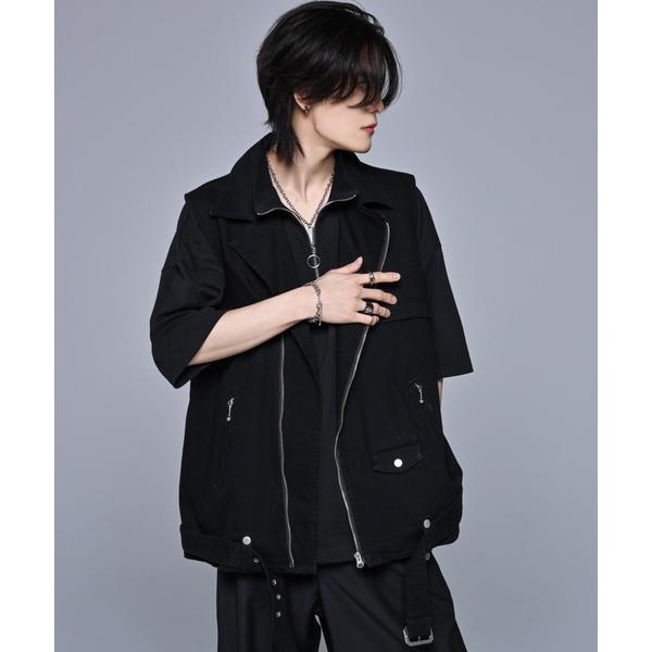 「ADRER」 ベスト MEDIUM ブラック メンズ