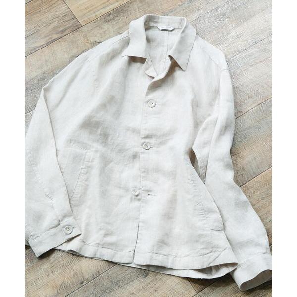 コート ジャケット シルケットリネン シャツジャケット メンズ