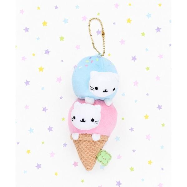 キーホルダー 「nini toys」「サンエックス」ぶらさげぬいぐるみキーホルダー/にゃんにゃんにゃんこ