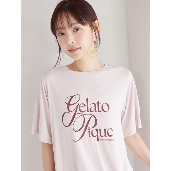 ジェラートピケ パジャマ ルームウェア 「IFMC.」レーヨンロゴTシャツ レディース