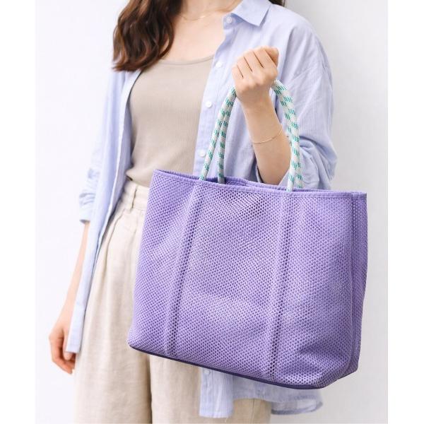 トートバッグ 「カラーハンドル メッシュトートバッグ」 レディース