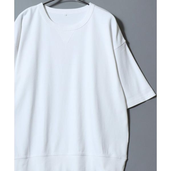 tシャツ Short-Sleeve Crewneck Sweatshirt / コットン 5分袖スウェット 無地 ユニセックス メンズ レディース トレーナー Tシャツ 綿100％ シンプル