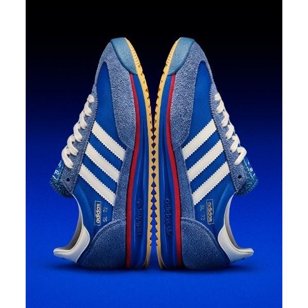 「adidas」 ローカットスニーカー 25.0cm ブルー メンズ