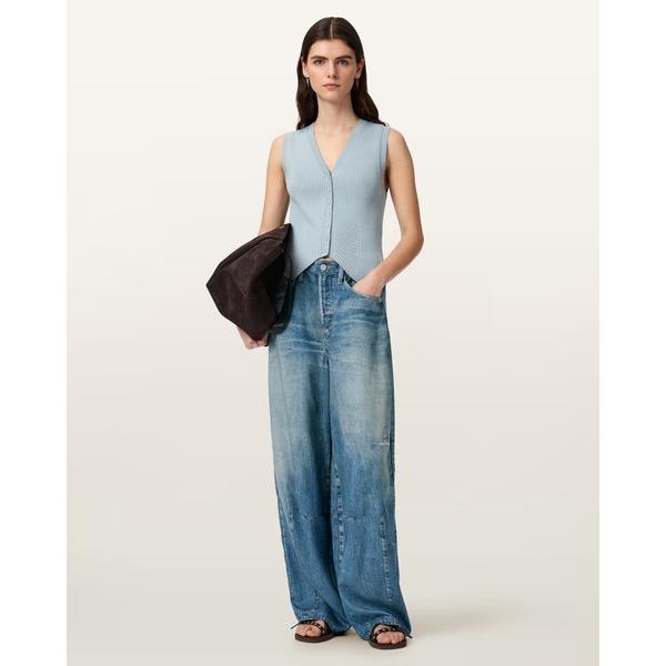 ワイドパンツ パンツ JETT BARREL LEG ILLUSION OF DENIM TROUSERS | JETT バレル レッグ イリュージョン オフ デニム トラウザー レディース