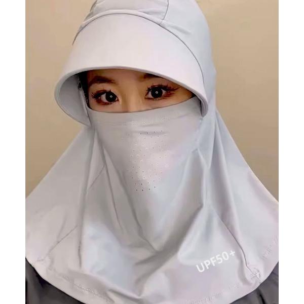 サンバイザー uvカット 紫外線カット レディース 「焼けたくない人の、最終装備」日焼け防止フェイスカバーキャップ レディース