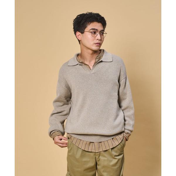 「THE BOLDMAN」 長袖ニット MEDIUM アイボリー メンズ
