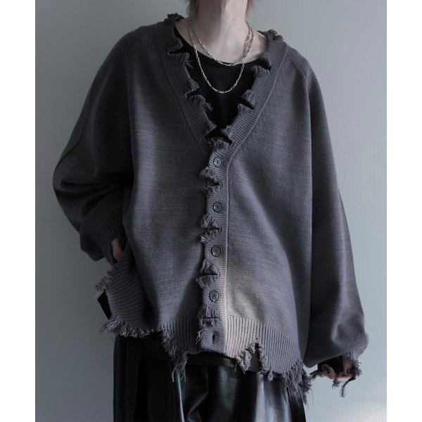 「cussil」 ニットカーディガン X-SMALL チャコールグレー メンズ