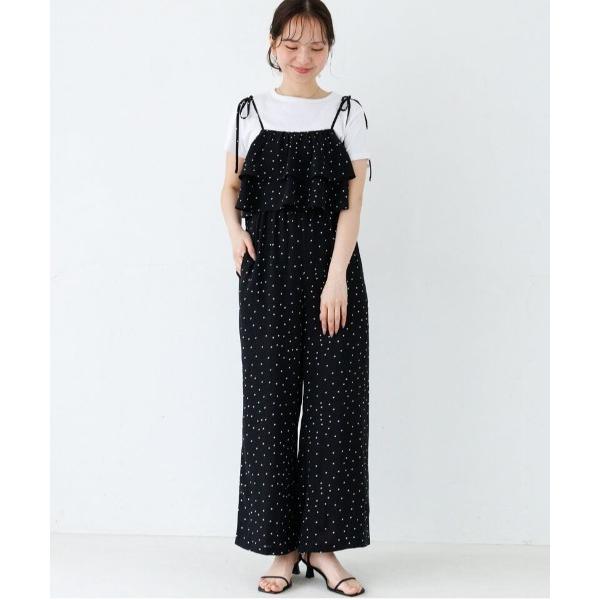 オールインワン フェミニンドットロンパース レディース