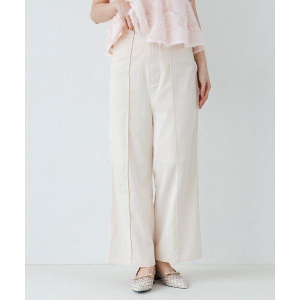 ワイドパンツ パンツ ピンタックワイドパンツ レディース