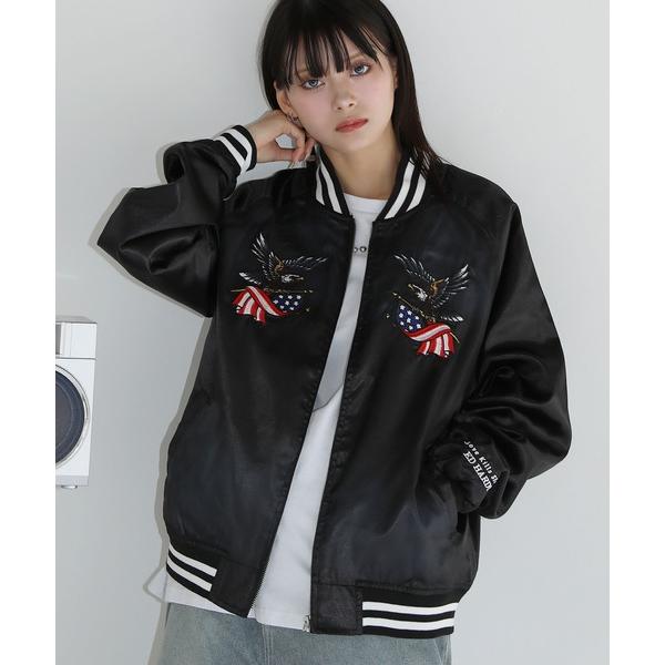 「Ed Hardy」 スカジャン M ブラック メンズ
