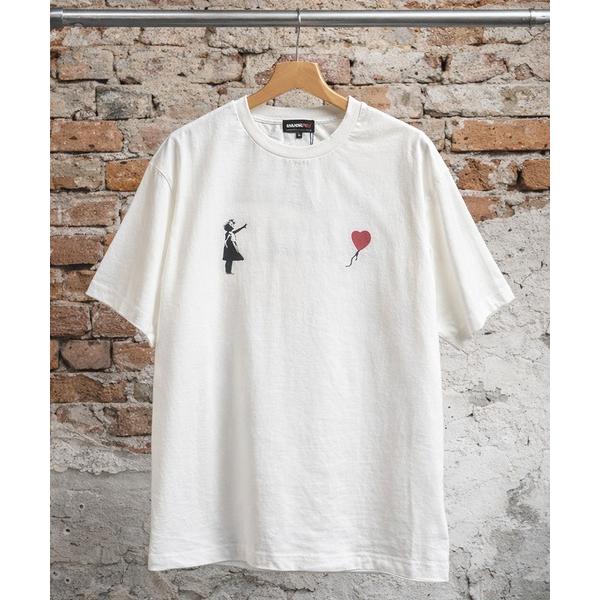 tシャツ BRANDALISED (ブランダライズド) Tシャツ 半袖 バンクシー ストレッチ カットソー Girl with balloon BR26SU01D12 バックプリント メンズ レディ…