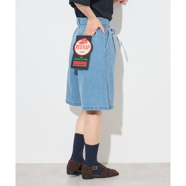 ワイドパンツ ハーフパンツ チノパン 短パン RED KAP × FREAK'S STORE/レッドキャップ 別注 紐付き タックハーフパンツ レディース