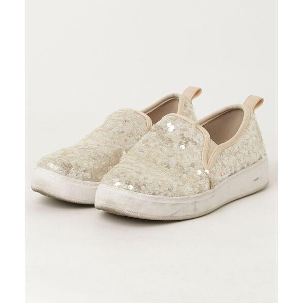 「Feee（SHOES）」 スリッポン 23.5cm ベージュ レディース