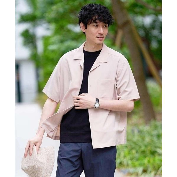 シャツ 半袖 「接触冷感 / 遮熱 / 吸水速乾 / UVカット」リライト オープンカラーシャツ「ストレッチ / イージーケア / 洗濯機で洗える」 メンズ