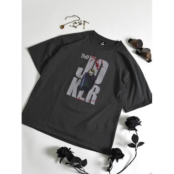 tシャツ 「neos」The Dark Knight Trilogy JOKER ヴィンテージライク ルーズシルエット プリント Tシャツ メンズ レディース ユニセックス