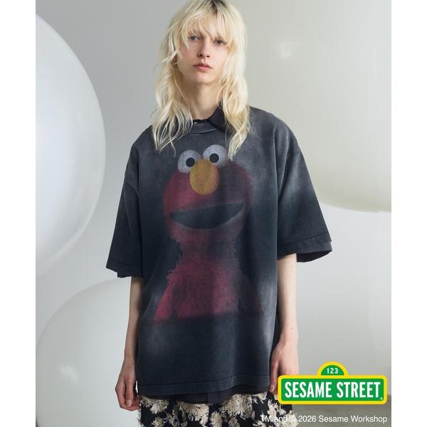 tシャツ 「UNISEX」「MOVIE SERIES」「SESAME STREET」- Elmo - Prime-Over Crew Neck Short Sleeve T-Shirt/「セサミストリート」-エルモ-プライムオーバ…