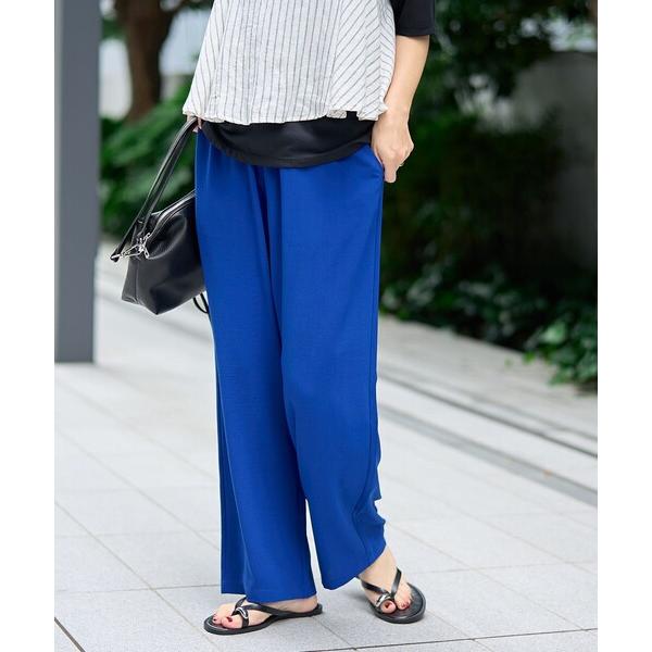 ワイドパンツ パンツ 「接触冷感」とろさらイージーワイドパンツ「インフルエンサー紹介アイテム」 レディース