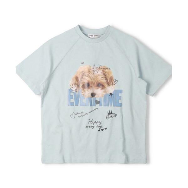 tシャツ 「ジュニア・スクールサイズ」「WEB限定」綿100％　犬プリントＴシャツ キッズ 子供服 女の子