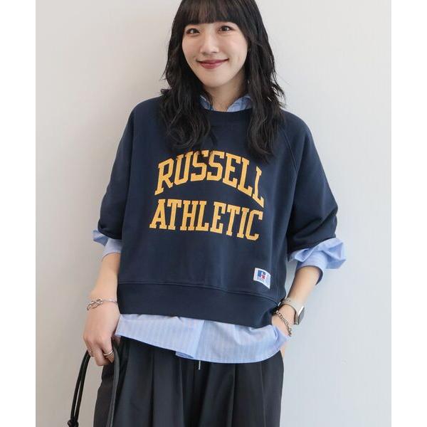 トレーナー スウェット 「RUSSELL」ロゴ半袖スウェット レディース
