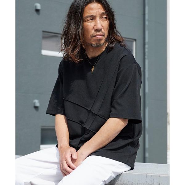 tシャツ ピンタック梨地Tシャツ ルーズフィット 半袖Tシャツ 秋 秋服 2026年秋冬 メンズ レディース