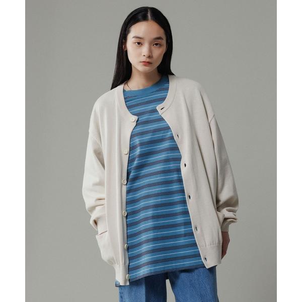 「ADAM ET ROPE'」 ニットカーディガン L ベージュ系その他 メンズ