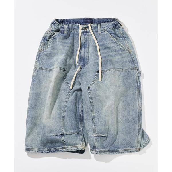 ワイドパンツ パンツ NAUTICA/ノーティカ スーパーワイド カーブ ダブルニークロップド デニム メンズ