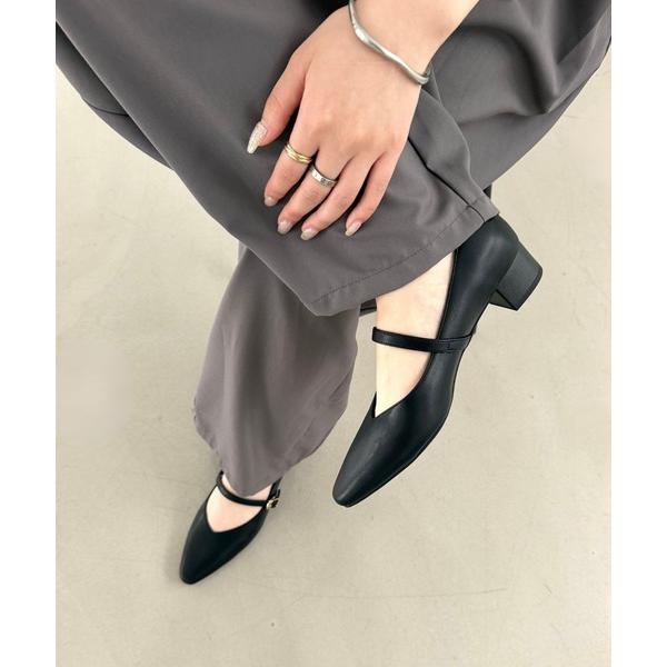 パンプス 歩きやすい 「 跳べるパンプス 」 ローヒール ストラップ パンプス /R-3222