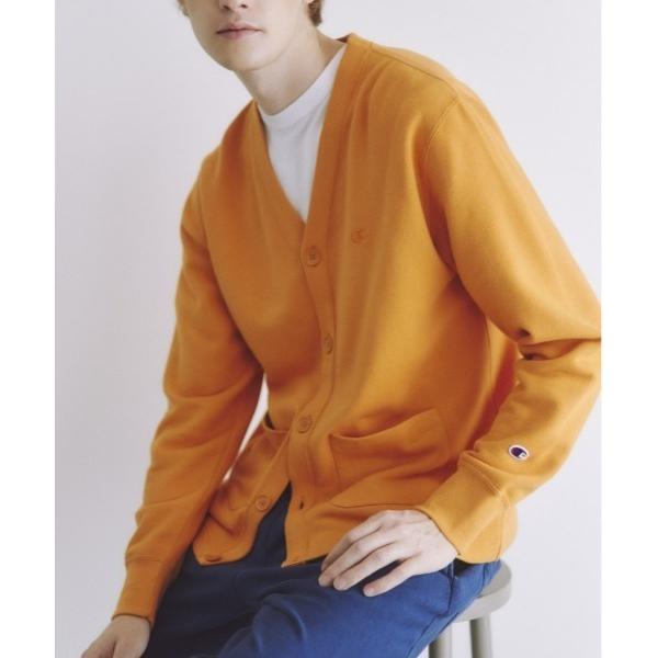 「Champion」 カーディガン L オレンジ メンズ