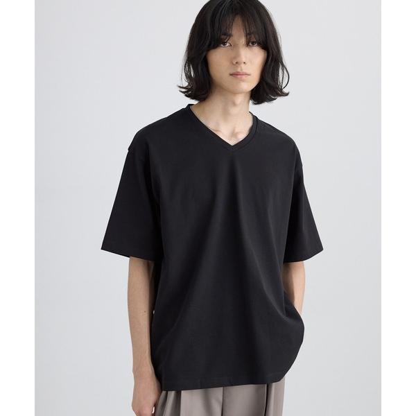 uvカット tシャツ 「接触冷感/UVカット」USAコットン コンフォート ヘビーオンス Vネック 半袖Tシャツ メンズ レディース