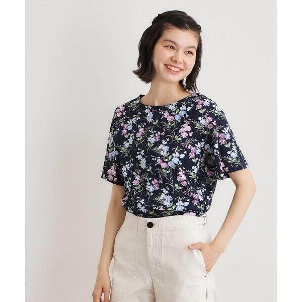 tシャツ 半袖 「UVカット／接触冷感」ポリー柄 コットンジャージーTシャツ レディース