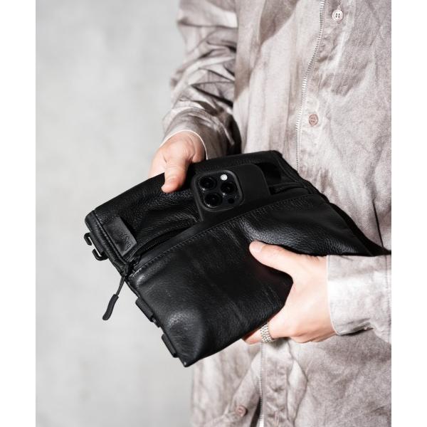 バッグインバッグ ポーチ BAGJACK / バッグジャック SQUARE POUCH ELK NAPPA ナッパレザー スクエアポーチ メンズ レディース