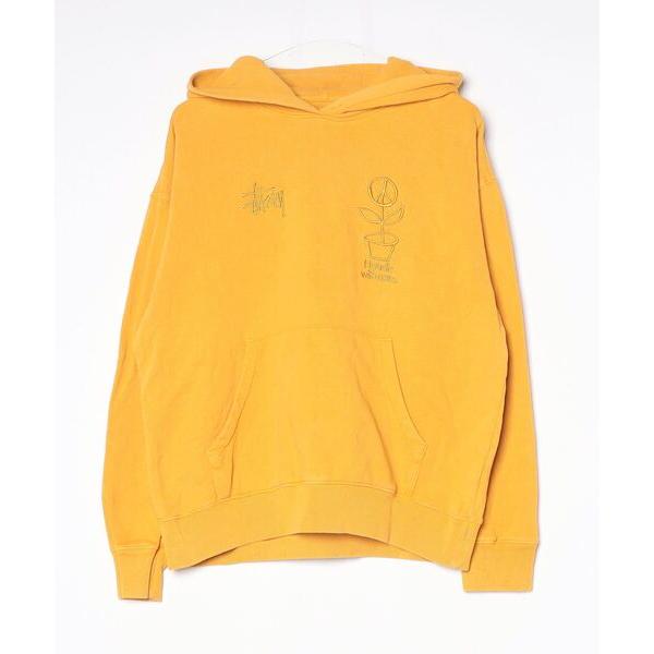 「STUSSY」 プルオーバーパーカー M イエロー メンズ