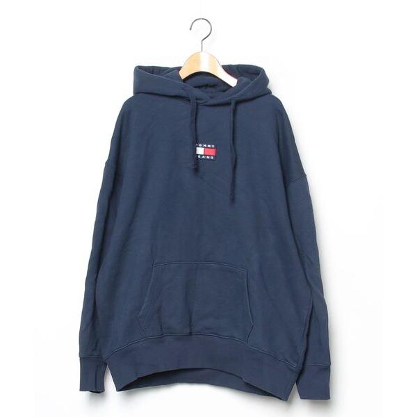 「TOMMY JEANS」 プルオーバーパーカー MEDIUM ネイビー メンズ
