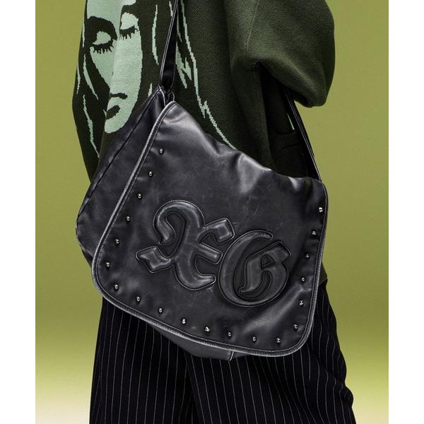 ショルダーバッグ バッグ XG LOGO PATCH STUDDED FAUX LEATHER SHOULDER BAG レディース メンズ