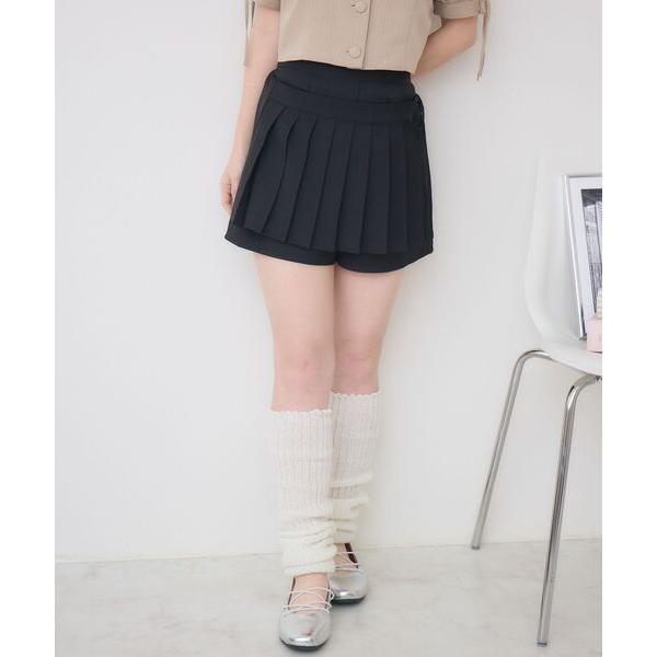 パンツ プリーツラップショートPT レディース
