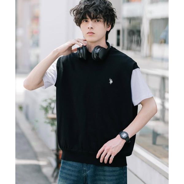 ベスト ジレ U.S. POLO ASSN. ユーエスポロアッスン サマーニットプルオーバーベスト メンズ レディース