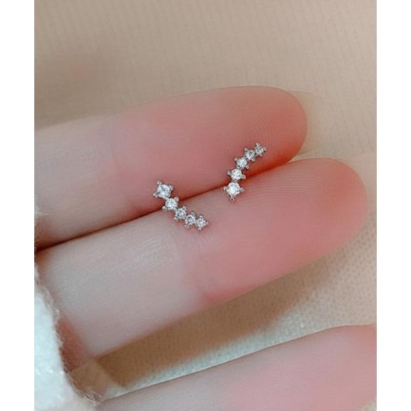 ピアス YU-KA:カーブライン ミニビジューピアス Curved Line Mini Bijou Earrings レディース