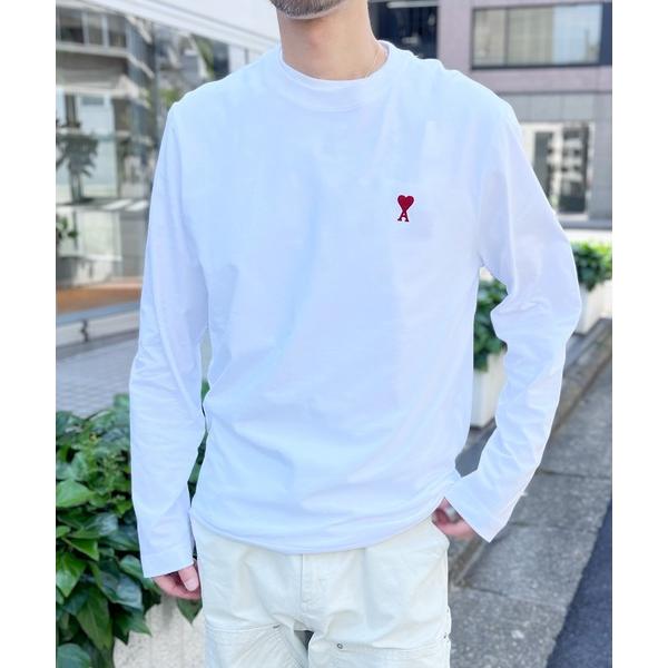 tシャツ 「AMI PARIS」アミ パリス Small Heart Long Sleeve ワンポイント ロゴ ロンT メンズ レディース