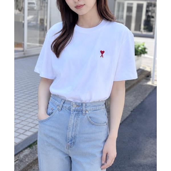tシャツ 「AMI PARIS」アミ パリス Small Heart Logo Hale T-Shirt ワンポイント ロゴ Tシャツ メンズ レディース