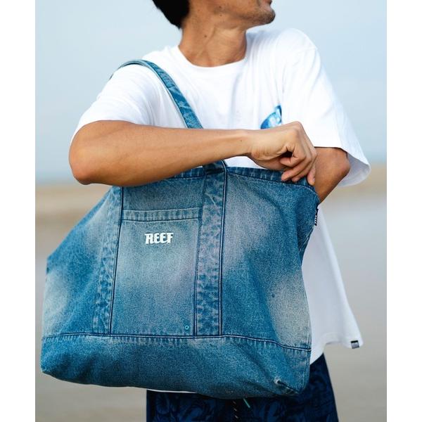 トートバッグ 大きめ REEF メンズ BLUE BAG トートバッグ 「2026年夏モデル」/リーフデニムトートバッグ メンズ レディース
