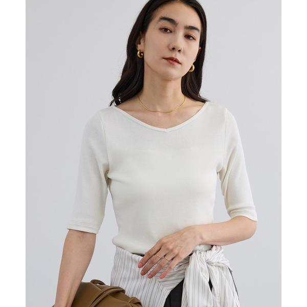 tシャツ ハイウェットテレコ2WAYネックT レディース